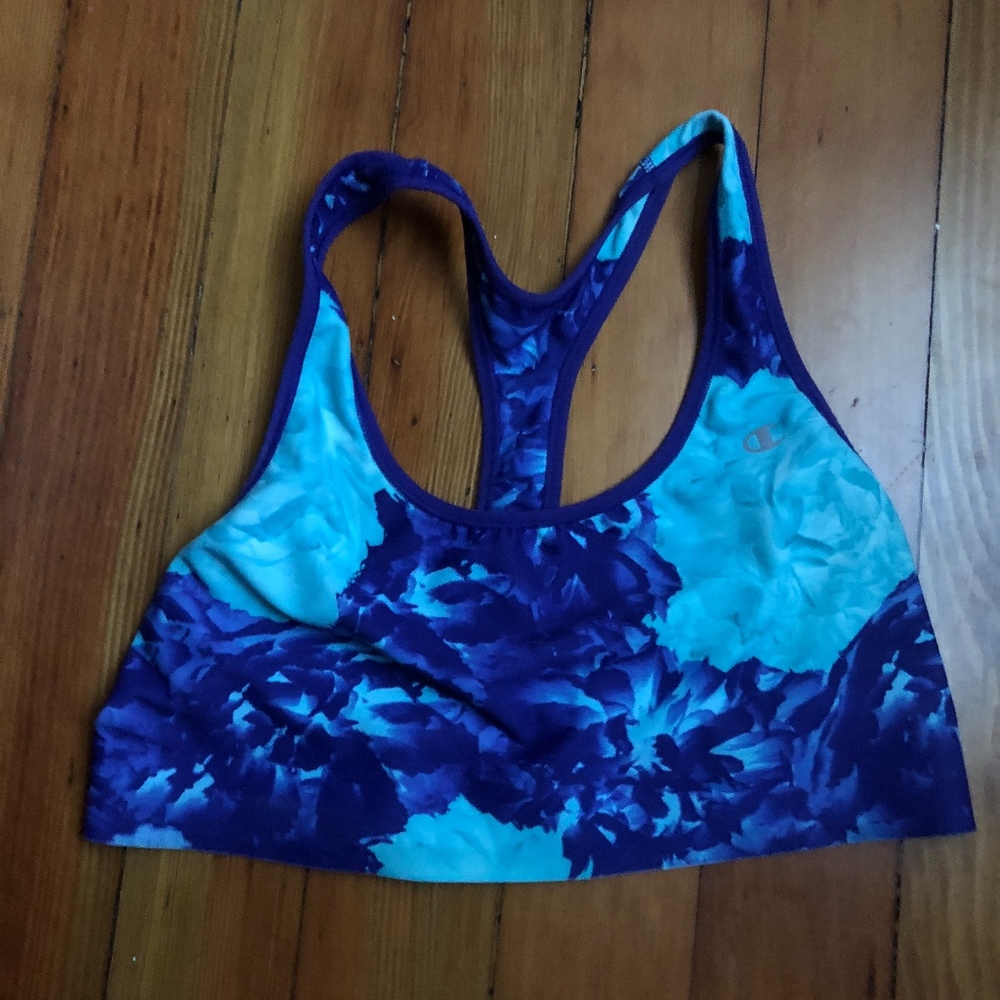 Yoga Sports Bra Blue Floral